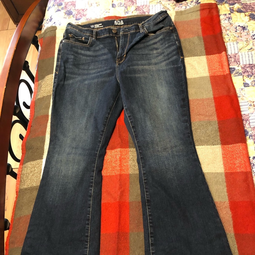 Dark blue denim jeans